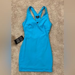 Bebe open back mini dress